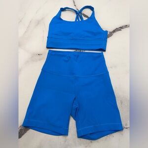 Lululemon Free to Be Serene Sports Bra and Align High-Rise Biker Short Set